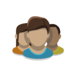 user-group icon of three persons to show collaboration