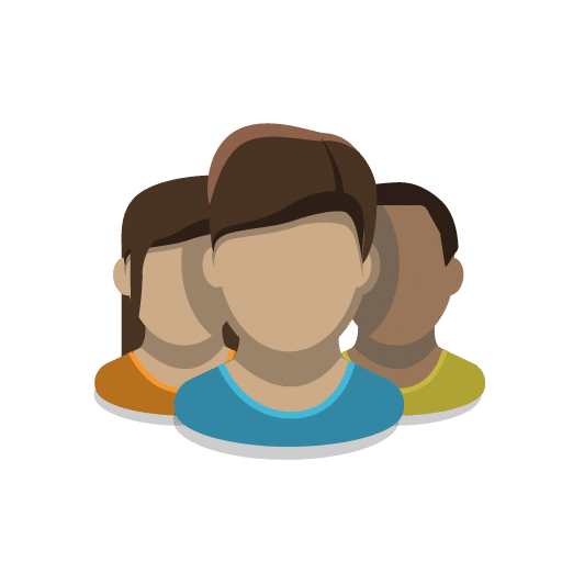 user-group icon of three persons to show collaboration