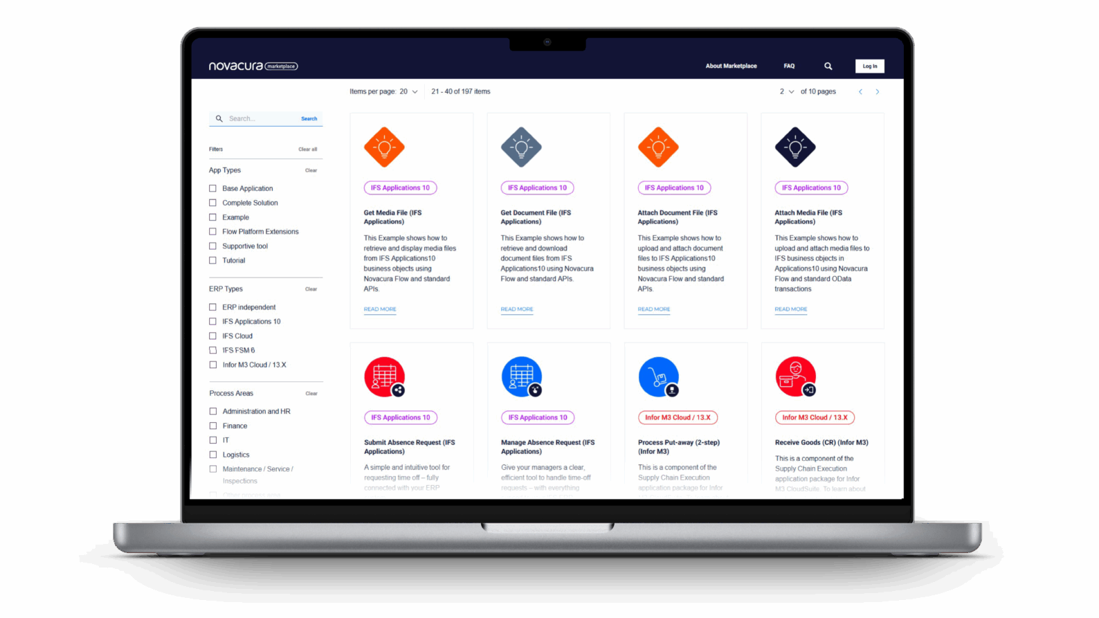 Customize your ERP system with Flow Marketplace, image by Novacura
