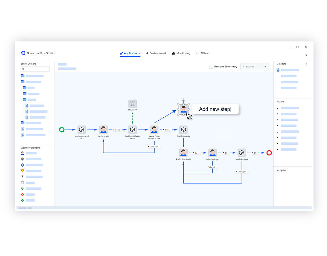 Process of ERP modification using Novacura Flow, photo by Novacura