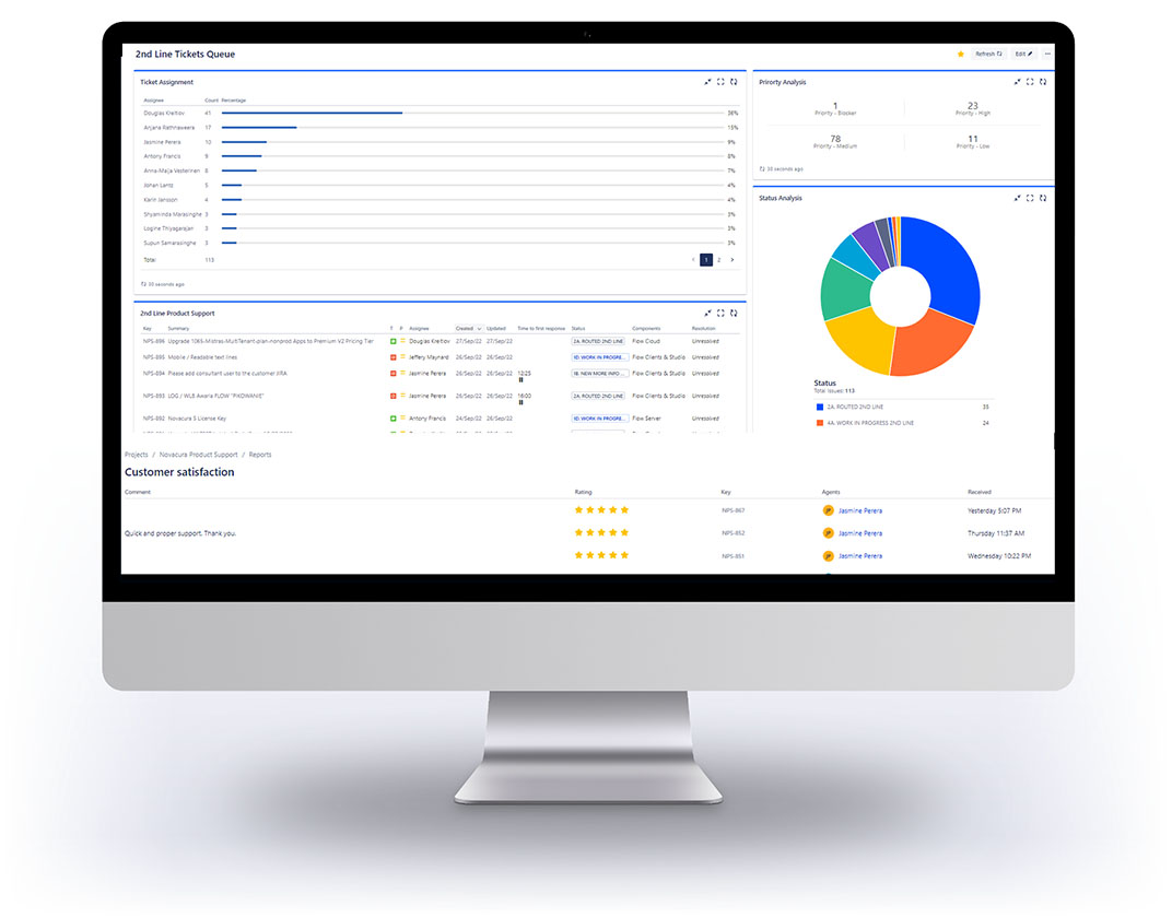 Applications and incidents monitoring with IFS Support Services, image by Novacura