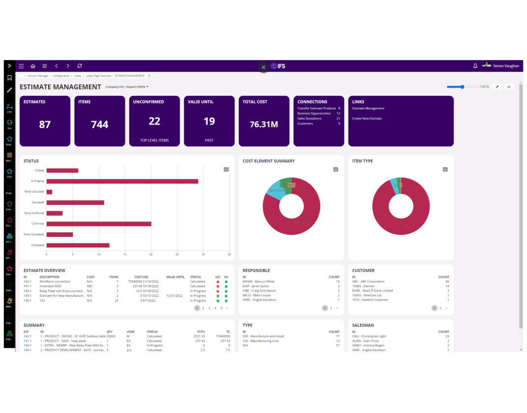 IFS Cloud Manufacturing, image Novacura