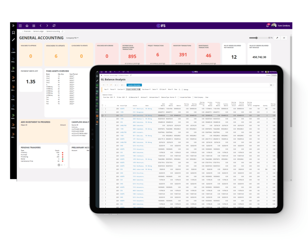 IFS Cloud Finance General ledger and parallel accounting, photo Novacura