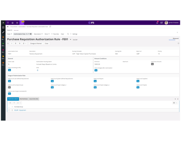 IFS ERP Procurement Module: Best Purchasing Practices