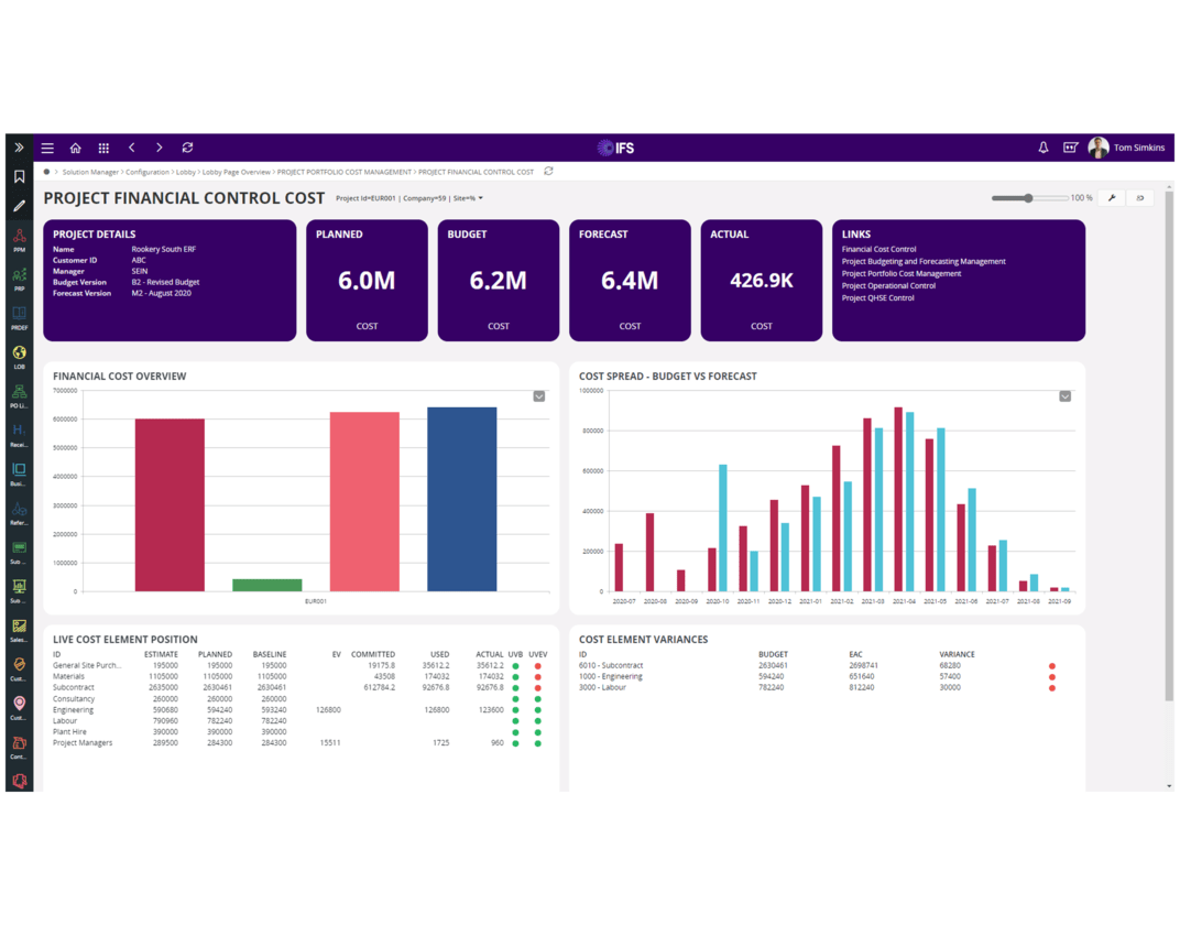 IFS Cloud Financial management software, photo Novacura