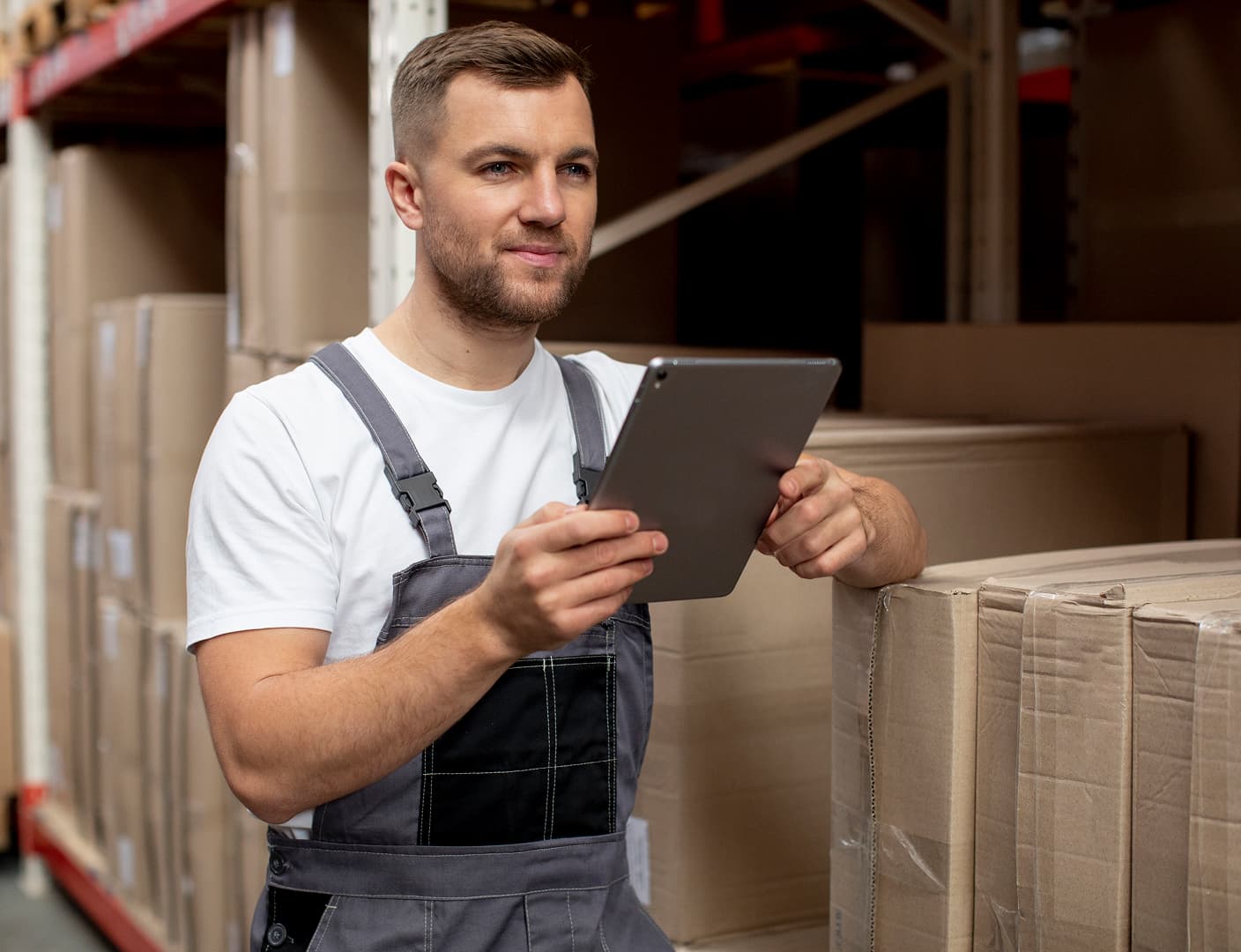 Illustration of using a low-code app for Warehouse Management System, image by Novacura