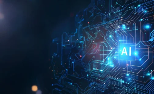 Digital board visualizing artificial intelligence in ERP systems integration, image by Novacura